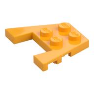 Wedge Plate 3 x 4 with Stud Notches [Reinforced Underside] (Bright Light Orange)