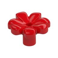 Plant, Flower, Minifig Accessory with 7 Thick Petals and Pin (Red)