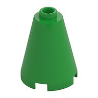 Cone 2 x 2 x 2, Open Stud (Bright Green)