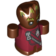 Groot - Baby, Red Outfit with Zipper (Reddish Brown)