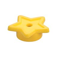 Tile, Star with Stud Holder, Pin Hole (Yellow)