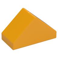 Duplo Brick 4 x 2 Double Slope 45° (Bright Light Orange)