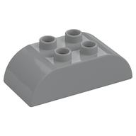 Duplo Brick 2 x 4 Curved Top (Light Bluish Gray)