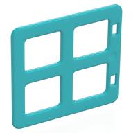 Duplo Door / Window with Four Equal Square Cornered Panes (Medium Azure)