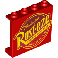 Panel 1 x 4 x 3 with Rust-eze Print (Red)