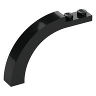 Brick Arch 1 x 6 x 3 1/3 Curved Top (Black)