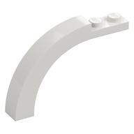 Brick Arch 1 x 6 x 3 1/3 Curved Top (White)
