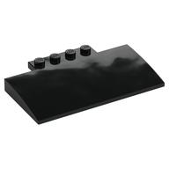 Brick Curved 5 x 8 x 2/3, 4 Studs on Top (Black)
