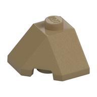 Brick Wedged, Sloped 45° 2 x 2 Corner (Dark Tan)