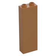 Brick 1 x 2 x 5 with Hollow Studs (Medium Nougat)