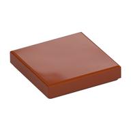 Tile 2 x 2 with Groove (Dark Orange)