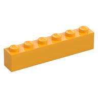 Brick 1 x 6 (Bright Light Orange)