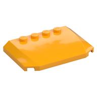 Brick Wedged, Curved Triple 4 x 6 x 2/3 with 4 Studs (Bright Light Orange)