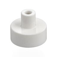Tile Special Round 1 x 1 with Hollow Bar (White)