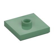 Plate Special 2 x 2 with Groove and Center Stud (Jumper) (Sand Green)