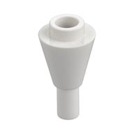 Cone 1 x 1 Inverted with Bar at Bottom (Ice Cream Cone) (White)