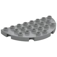 Duplo Plate Round 4 x 8 Semi-Circle (Light Bluish Gray)