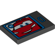 Tile 2 x 3 with Tablet McQueen Print (Black)