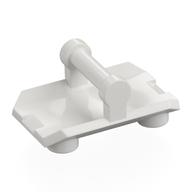Plate Special / Shield Rectangular with 4 Studs, Handle (White)