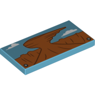 Tile 2 x 4 with Grand Canyon Print (Medium Azure)