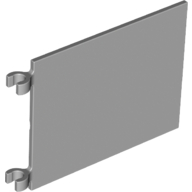 Flag 6 x 4 with O-Clips (Light Bluish Gray)