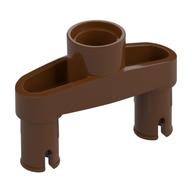 Technic Pin Connector 3L with 2 Pins and Center Hole (Reddish Brown)
