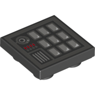 Tile Special 2 x 2 Inverted with keypad Print (Black)