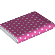 Duplo Blanket 5 x 6 with White Polka Dots Print (White)
