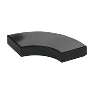 Tile 2 x 2 Curved, Macaroni (Black)