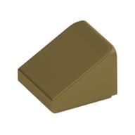 Brick Sloped 30° 1 x 1 x 2/3 (Cheese Slope) (Metallic Gold)