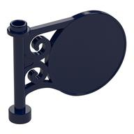 Road Sign Round on Pole (Dark Blue)