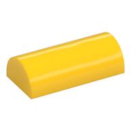 Brick Curved 2 x 4 Double, No Studs, without Groove (Yellow)