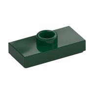 Plate Special 1 x 2 with 1 Stud with Groove and Inside Stud Holder (Jumper) (Dark Green)