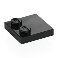 Plate Special 2 x 2 with Only 2 studs (Black)