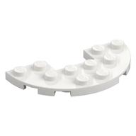 Plate Round Half 3 x 6 with 1 x 2 Cutout (White)