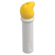 Duplo Candle with Yellow Flame Print (White)