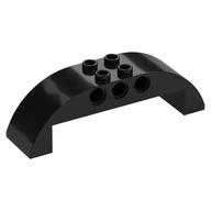 Brick Curved 2 x 8 x 2 Double (Black)