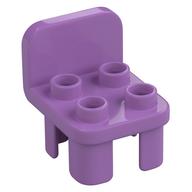 Duplo Chair with 4 Studs and Rounded Back (Medium Lavender)