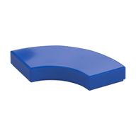 Tile 2 x 2 Curved, Macaroni (Blue)