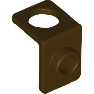 Minifig Neckwear Bracket [One Stud] (Dark Brown)