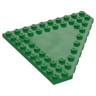 Wedge Plate 10 x 10 Cut Corner [No Centre Studs] (Green)