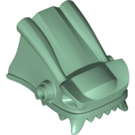 Creature Body Part, Dragon Head Upper Jaw Snout with Fangs and 2 Studs (Sand Green)
