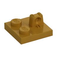 Hinge Plate 2 x 2 Locking with 1 Finger on Top (Pearl Gold)