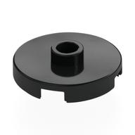 Plate Special Round 2 x 2 with Center Stud (Jumper Plate) (Black)