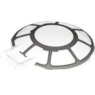 Dish 6 x 6 Inverted - No Studs with Handle with SW Millennium Falcon Cannon Window Print (Trans-Clear)