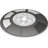 Dish 6 x 6 Inverted (Radar) with Radial Millennium Falcon Cockpit Print (Trans-Clear)
