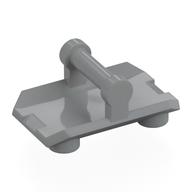 Plate Special / Shield Rectangular with 4 Studs, Handle (Light Bluish Gray)