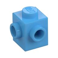 Brick Special 1 x 1 with Studs on 2 Adjacent Sides (Medium Blue)