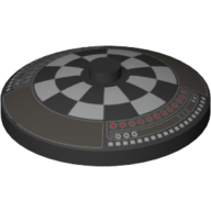 Dish 4 x 4 Inverted [Radar] with Dejarik Table Print (Black)