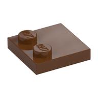 Plate Special 2 x 2 with Only 2 studs (Reddish Brown)